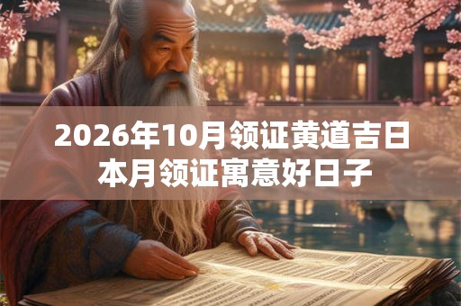 2026年10月领证黄道吉日 本月领证寓意好日子