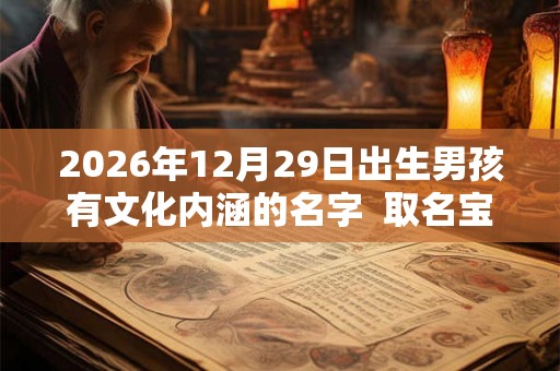 2026年12月29日出生男孩有文化内涵的名字  取名宝典