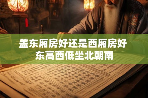 盖东厢房好还是西厢房好 东高西低坐北朝南