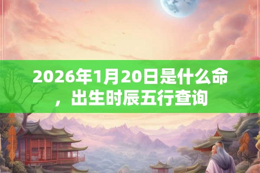 2026年1月20日是什么命,出生时辰五行查询 2026年1月20日是什么命,出生时辰五行查询