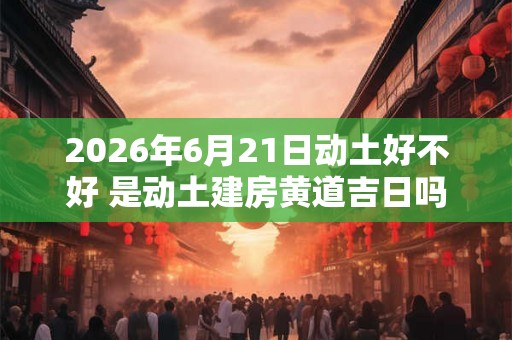 2026年6月21日动土好不好 是动土建房黄道吉日吗