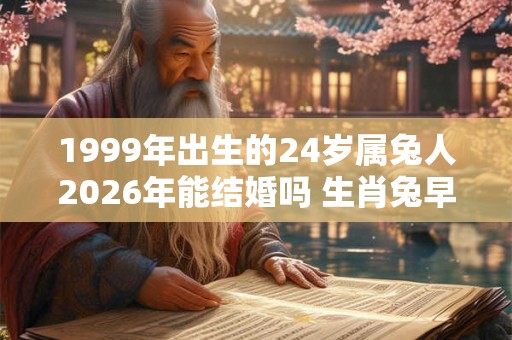 1999年出生的24岁属兔人2026年能结婚吗 生肖兔早婚还是晚婚