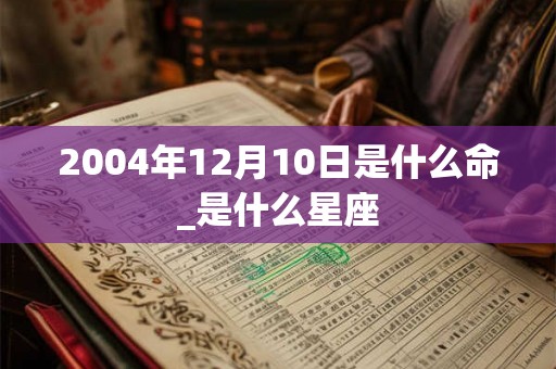 2004年12月10日是什么命_是什么星座