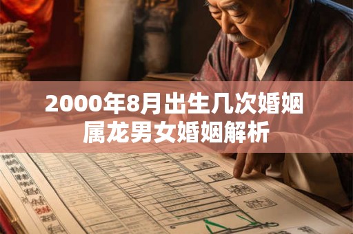 2000年8月出生几次婚姻 属龙男女婚姻解析