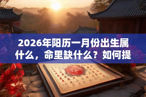 2026年阳历一月份出生属什么，命里缺什么？如何提升运势？