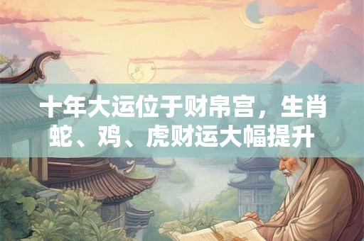 十年大运位于财帛宫，生肖蛇、鸡、虎财运大幅提升