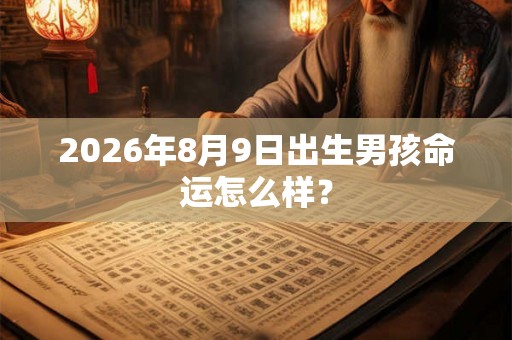 2026年8月9日出生男孩命运怎么样？