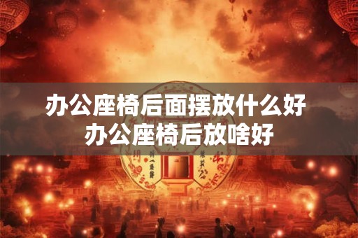 办公座椅后面摆放什么好 办公座椅后放啥好