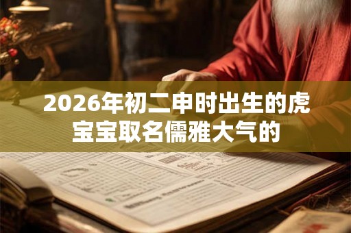 2026年初二申时出生的虎宝宝取名儒雅大气的 2026年初二申时出生的虎宝宝取名儒雅大气的