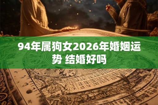 94年属狗女2026年婚姻运势 结婚好吗