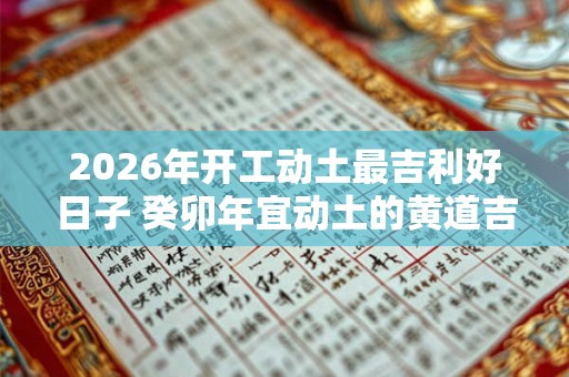 2026年开工动土最吉利好日子 癸卯年宜动土的黄道吉日查询 2026年开工动土最吉利好日子 癸卯年宜动土的黄道吉日查询