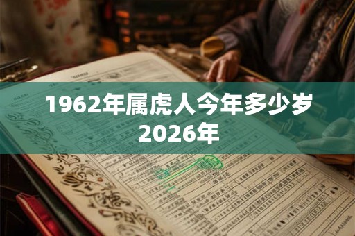 1962年属虎人今年多少岁2026年