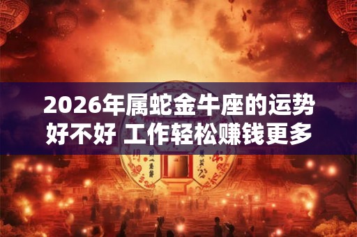 2026年属蛇金牛座的运势好不好 工作轻松赚钱更多
