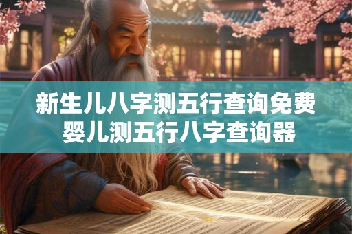 新生儿八字测五行查询免费 婴儿测五行八字查询器
