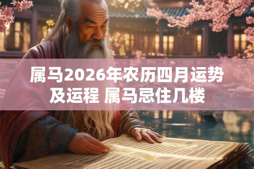属马2026年农历四月运势及运程 属马忌住几楼