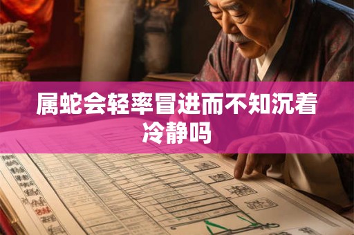 属蛇会轻率冒进而不知沉着冷静吗 属蛇会轻率冒进而不知沉着冷静吗