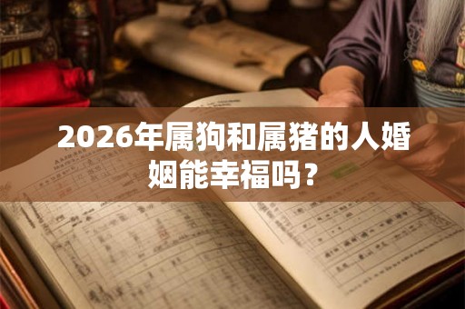 2026年属狗和属猪的人婚姻能幸福吗？