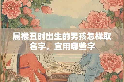 属猴丑时出生的男孩怎样取名字，宜用哪些字