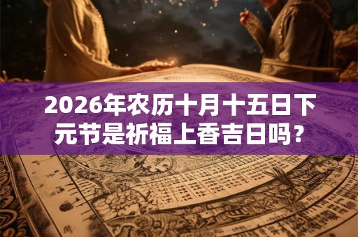 2026年农历十月十五日下元节是祈福上香吉日吗？