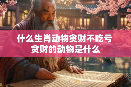 什么生肖动物贪财不吃亏 贪财的动物是什么
