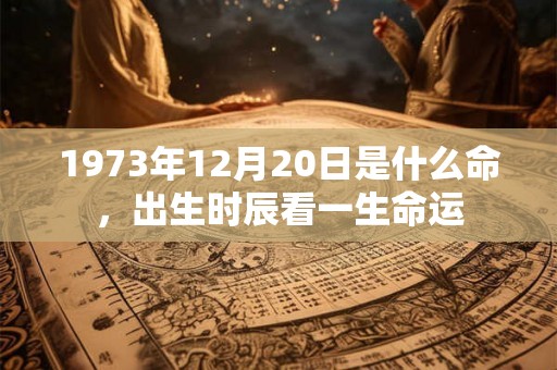 1973年12月20日是什么命，出生时辰看一生命运
