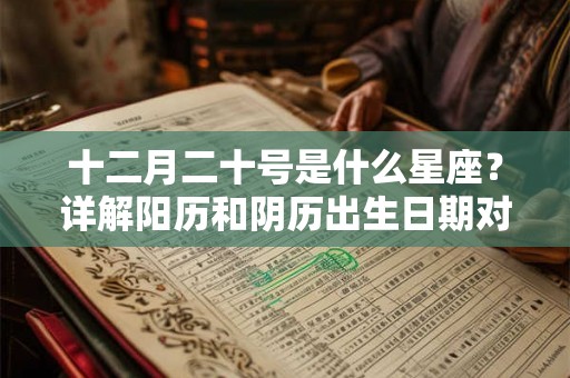 十二月二十号是什么星座？详解阳历和阴历出生日期对应的星座