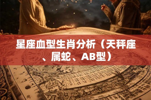 星座血型生肖分析（天秤座、属蛇、AB型）