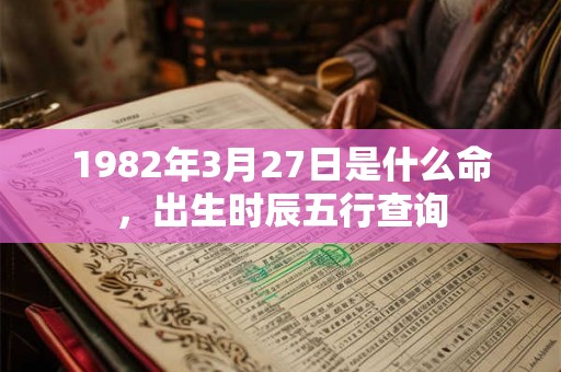 1982年3月27日是什么命，出生时辰五行查询