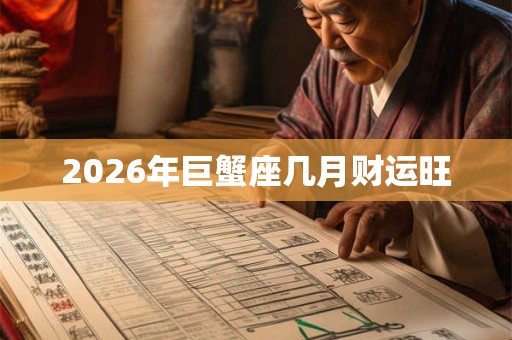 2026年巨蟹座几月财运旺 2026年巨蟹座几月财运旺