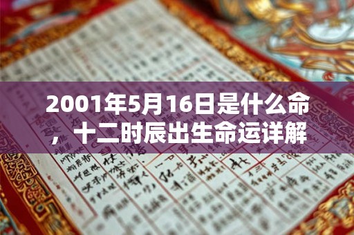 2001年5月16日是什么命,十二时辰出生命运详解 2001年5月16日是什么命,十二时辰出生命运详解