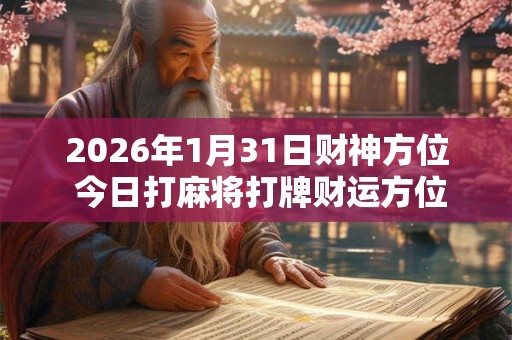 2026年1月31日财神方位 今日打麻将打牌财运方位