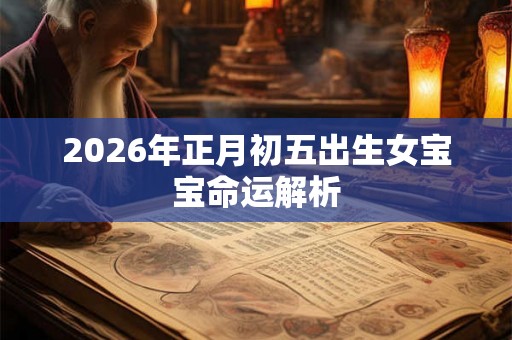 2026年正月初五出生女宝宝命运解析