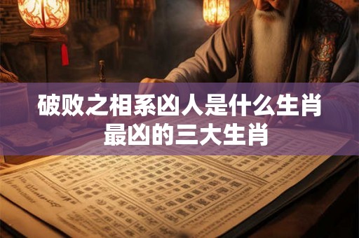 破败之相系凶人是什么生肖 最凶的三大生肖 破败之相系凶人是什么生肖 最凶的三大生肖