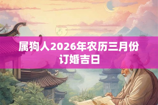 属狗人2026年农历三月份订婚吉日