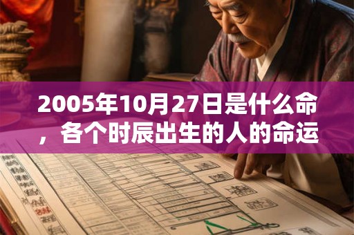 2005年10月27日是什么命,各个时辰出生的人的命运 2005年10月27日是什么命,各个时辰出生的人的命运