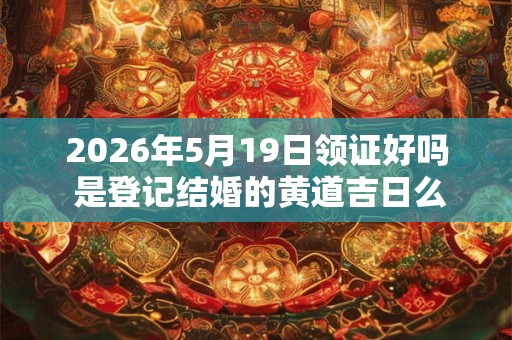 2026年5月19日领证好吗 是登记结婚的黄道吉日么