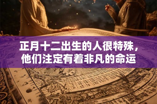 正月十二出生的人很特殊，他们注定有着非凡的命运