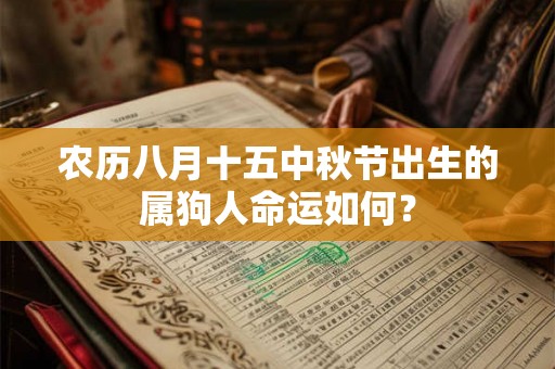 农历八月十五中秋节出生的属狗人命运如何? 农历八月十五中秋节出生的属狗人命运如何?