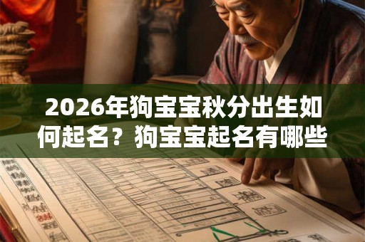 2026年狗宝宝秋分出生如何起名?狗宝宝起名有哪些禁忌? 2026年狗宝宝秋分出生如何起名?狗宝宝起名有哪些禁忌?