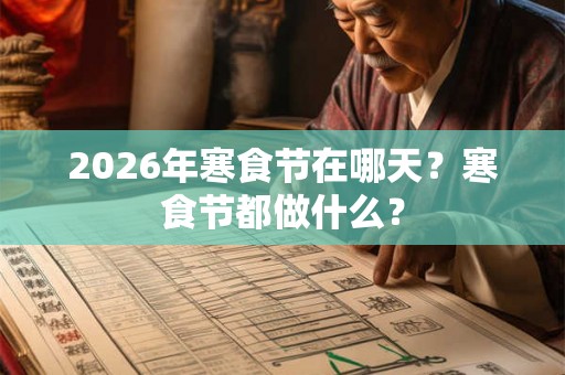 2026年寒食节在哪天？寒食节都做什么？