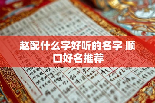 赵配什么字好听的名字 顺口好名推荐