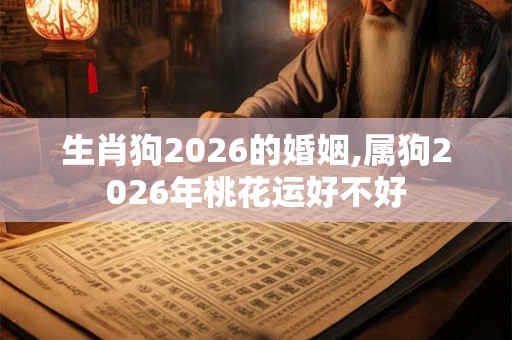 生肖狗2026的婚姻,属狗2026年桃花运好不好