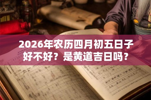 2026年农历四月初五日子好不好？是黄道吉日吗？