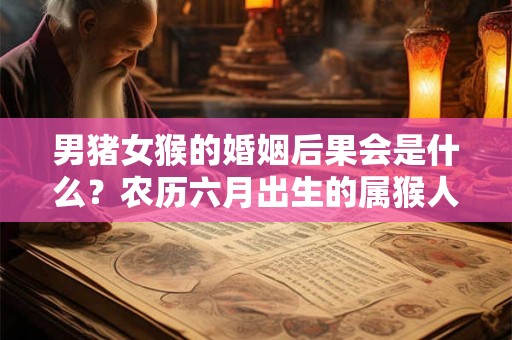 男猪女猴的婚姻后果会是什么？农历六月出生的属猴人命好吗？