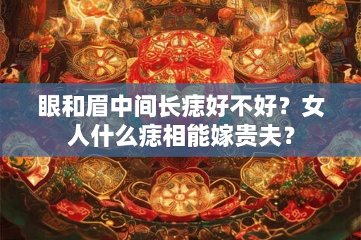眼和眉中间长痣好不好？女人什么痣相能嫁贵夫？