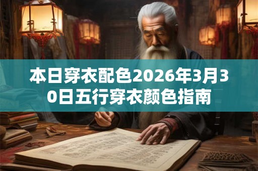 本日穿衣配色2026年3月30日五行穿衣颜色指南