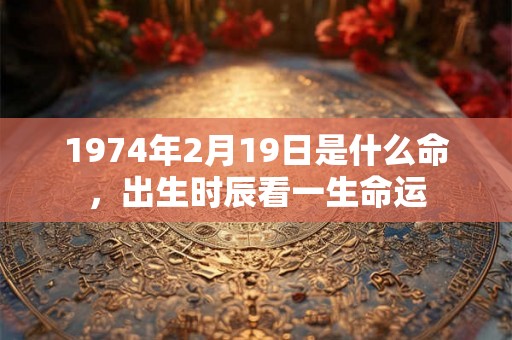 1974年2月19日是什么命，出生时辰看一生命运
