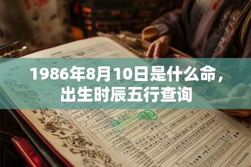 1986年8月10日是什么命，出生时辰五行查询