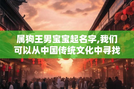 属狗王男宝宝起名字,我们可以从中国传统文化中寻找启示