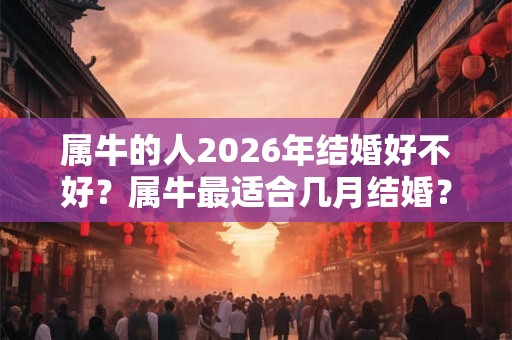 属牛的人2026年结婚好不好？属牛最适合几月结婚？